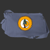 Sun Moon Pine - Authentic Pigment Pigment-Dyed Raw-Edge Messenger Bag 