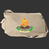 More Campfire! - Authentic Pigment Pigment-Dyed Raw-Edge Messenger Bag 