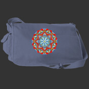Lotus Jewel - Authentic Pigment Pigment-Dyed Raw-Edge Messenger Bag 